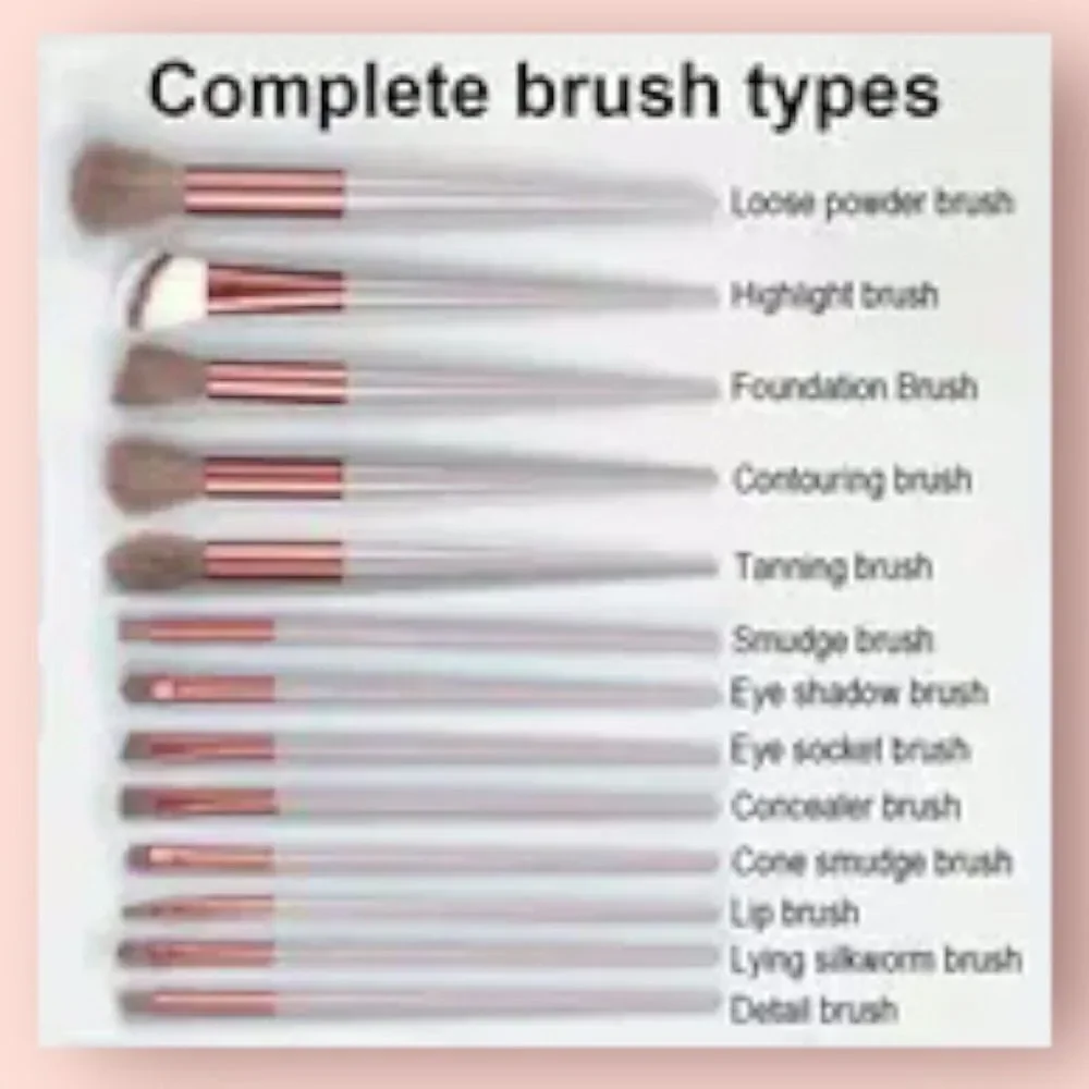 Makeup brush Set Foundation Powder Eyeliner Eyeshadow Lip Cosmetic Brushes 13 Pc